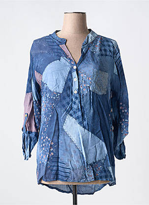 Tunică mâneci lungi albastru COULEURS DU TEMPS femeie