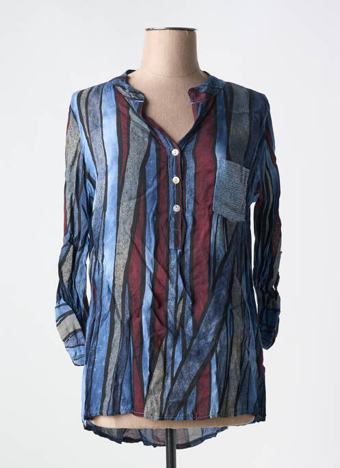 Tunică mâneci lungi albastru COULEURS DU TEMPS femeie