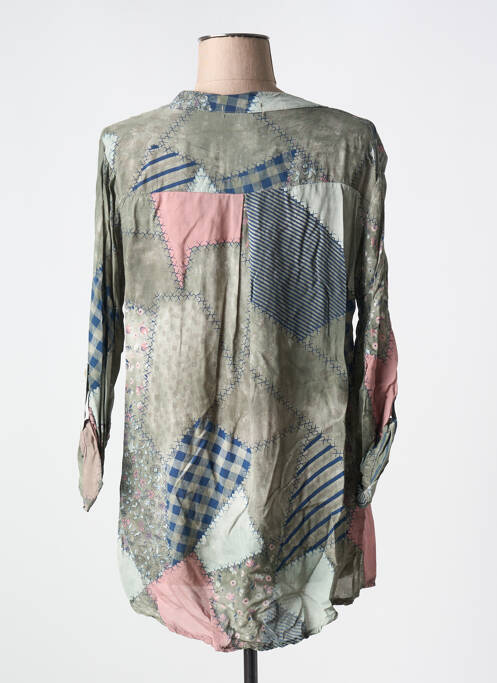 Tunică mâneci lungi verde COULEURS DU TEMPS femeie