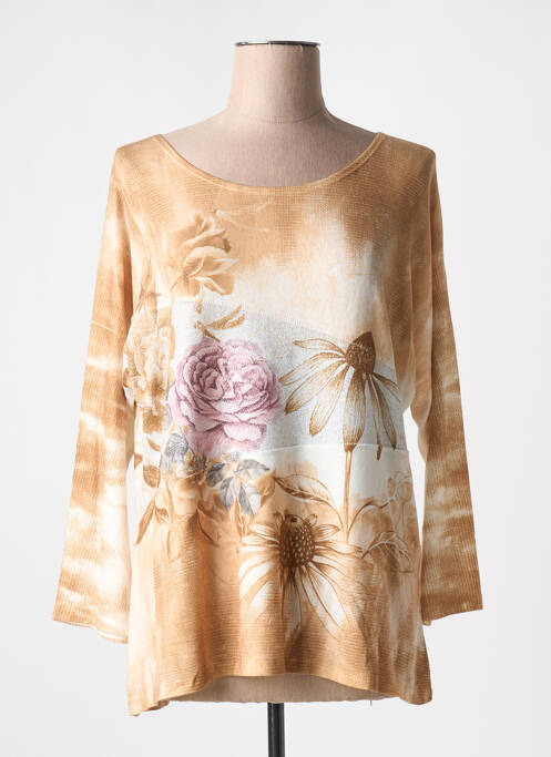 Top bej COULEURS DU TEMPS femeie