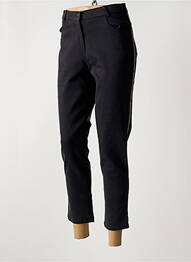 Pantalon 7/8 închidere cu fermoar sub clapetă cu nasturi gri MERI & ESCA femme