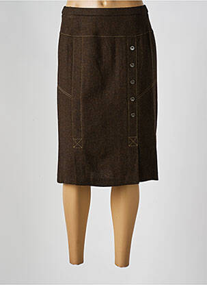 Fustă midi maro GUY DUBOUIS femeie