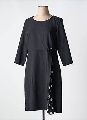 Rochie midi mâneci 3/4 mâneci 3/4 negru FRANCE RIVOIRE femeie