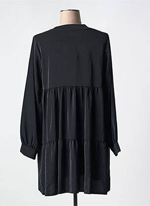 Rochie midi croială fluidă mâneci lungi negru COULEURS DU TEMPS femeie