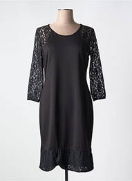 Rochie midi mâneci 3/4 mâneci 3/4 negru MERI & ESCA femme