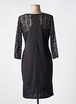 Rochie midi mâneci 3/4 mâneci 3/4 negru MERI & ESCA femeie