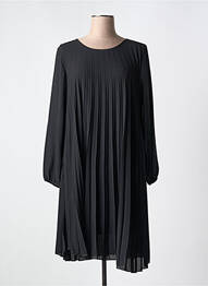 Rochie midi croială fluidă mâneci lungi negru COULEURS DU TEMPS femme