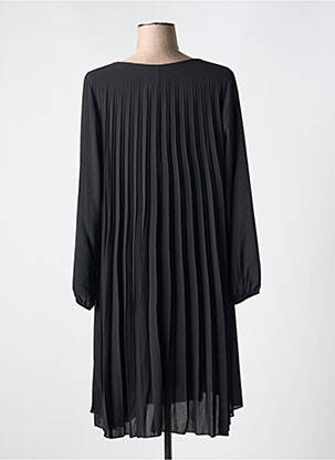 Rochie midi croială fluidă mâneci lungi negru COULEURS DU TEMPS femeie
