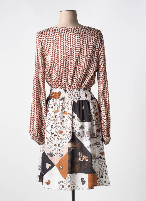 Rochie midi bej COULEURS DU TEMPS femeie