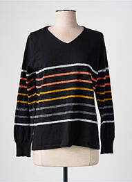 Pulover elasticitate mâneci lungi negru I.ODENA femme