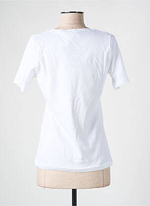 Tricou serigrafie cu strasuri mâneci scurte alb TELMAIL femeie