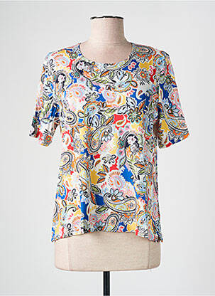 Tricou elasticitate mâneci scurte albastru GRIFFON femeie