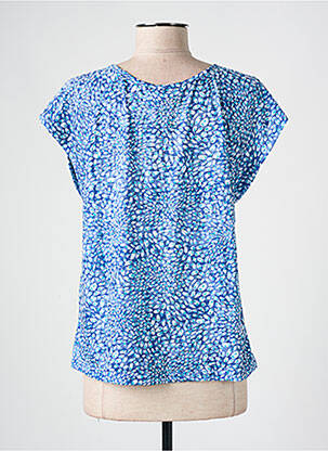 Tricou imprimeu fantezie mâneci scurte albastru ÉTYMOLOGIE femeie