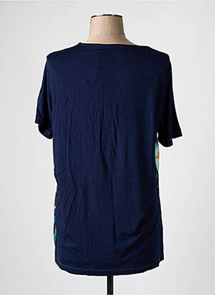 Tricou croială dreaptă mâneci scurte albastru BAGORAZ femeie