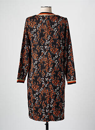 Rochie midi imprimeu floral mâneci lungi negru GUY DUBOUIS femeie