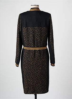 Rochie midi imprimeu fantezie mâneci lungi negru MERI & ESCA femeie