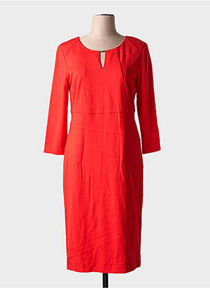 Rochie midi mâneci 3/4 mâneci 3/4 roșu GUY DUBOUIS femeie
