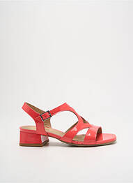 Sandale/pantofi decupați material neted toc plat până la 3 cm portocaliu QOO TUM femme