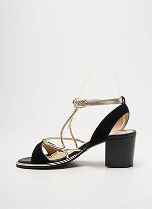 Sandale/pantofi decupați țesătură satinată toc de 4 la 6 cm negru LES TROPEZIENNES PAR M.BELARBI femeie