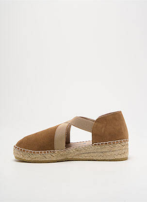 Espadrile nubuc toc plat până la 3 cm maro LA MAISON DE L'ESPADRILLE femeie