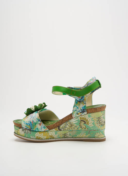 Sandale/Pantofi decupați verde LAURA VITA femeie