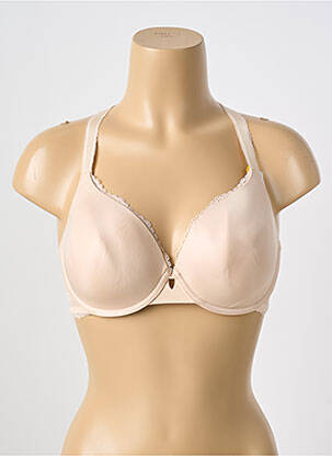 Sutien efect material satinat top sutien modelat culoare piersică SIMONE PERELE femeie