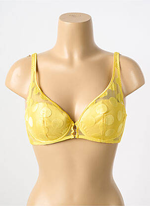 Sutien broderie top sutien modelat galben IMPLICITE femeie