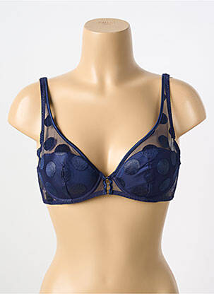 Sutien broderie top sutien modelat albastru IMPLICITE femeie