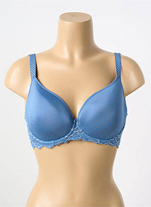 Sutien efect material satinat top sutien modelat albastru SIMONE PERELE femeie