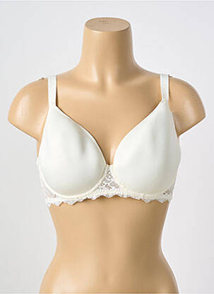 Sutien efect material satinat top sutien modelat alb SIMONE PERELE femeie