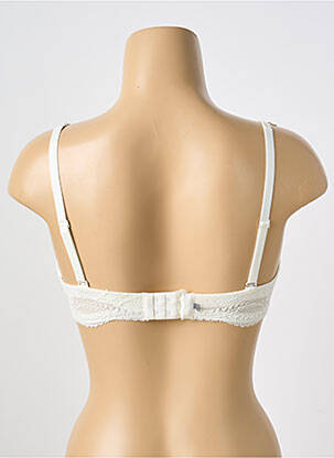 Sutien efect material satinat sutien balconet cu decolteu înalt alb SIMONE PERELE femeie