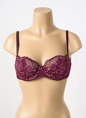Sutien efect material satinat top sutien modelat violet IMPLICITE femeie