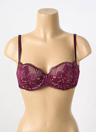 Sutien efect material satinat top sutien modelat violet IMPLICITE femme