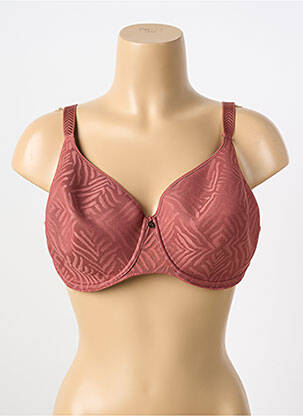 Sutien efect material satinat top sutien modelat roșu CHANTELLE femeie
