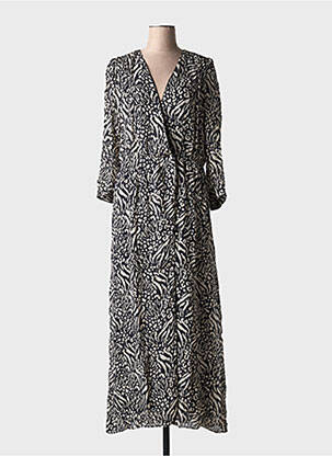 Rochie lungă mâneci lungi mâneci lungi negru SEE U SOON femeie