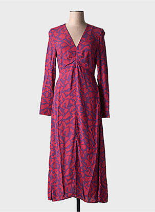 Rochie lungă mâneci lungi mâneci lungi roz ANGE femeie