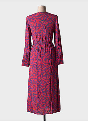 Rochie lungă mâneci lungi mâneci lungi roz ANGE femeie