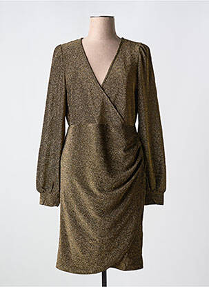 Rochie midi mâneci lungi mâneci lungi auriu B.YOUNG femeie