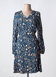 Rochie midi imprimeu fantezie mâneci lungi albastru B.YOUNG femeie
