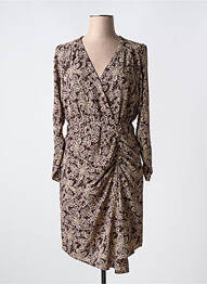 Rochie midi imprimeu fantezie mâneci lungi roșu SEE U SOON femeie
