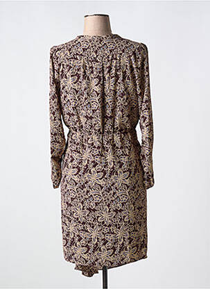 Rochie midi imprimeu fantezie mâneci lungi roșu SEE U SOON femeie