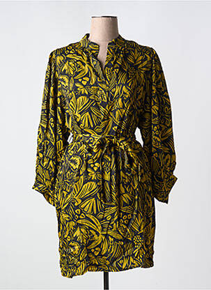 Rochie scurtă mâneci lungi mâneci lungi galben SEE U SOON femeie