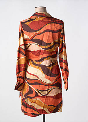 Rochie scurtă mâneci lungi mâneci lungi portocalie SEE U SOON femeie