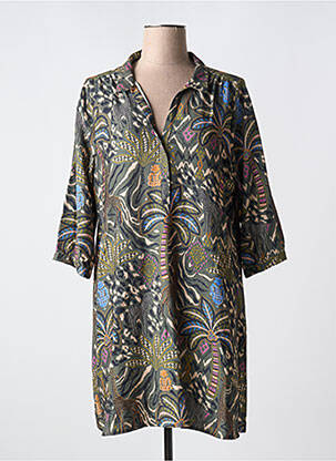 Rochie scurtă mâneci 3/4 mâneci 3/4 verde RUE DES ABBESSES femeie