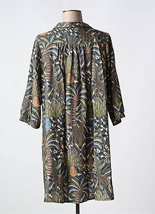 Rochie scurtă mâneci 3/4 mâneci 3/4 verde RUE DES ABBESSES femeie