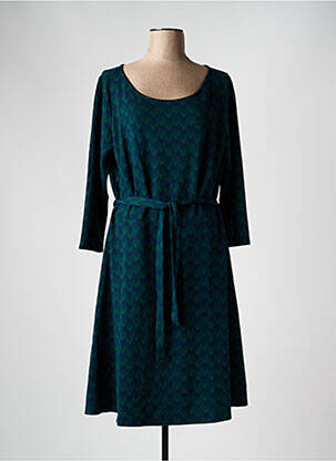 Rochie midi imprimeu fantezie mâneci lungi verde KING LOUIE femeie