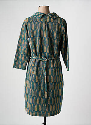 Rochie midi imprimeu fantezie mâneci lungi verde KING LOUIE femeie