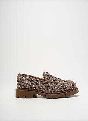 Mocasini țesătură satinată toc de 4 la 6 cm bej WEEKEND MAXMARA femeie