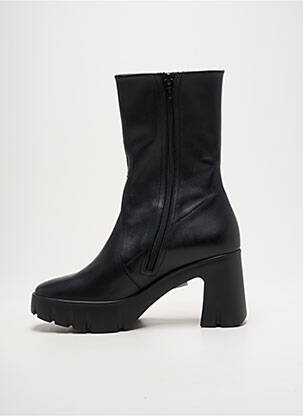 Botine/ghete material neted toc de 7 la 9 cm negru HOGL femeie