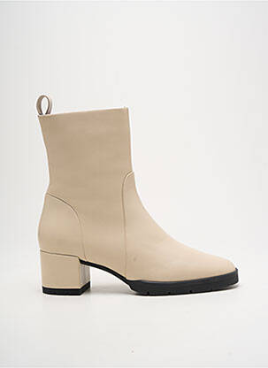 Botine/ghete material neted toc de 4 la 6 cm bej HOGL femeie